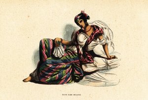 Gemengdras of mulattin uit Port-au-Prince, Haïti
