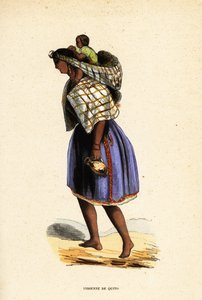 Inheemse Amerikaanse vrouw van Quito, Ecuador