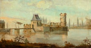 Tweede achterkamer achteraan, vergaderzaal, muurschilderingen met landelijke scènes in klassieke stijl, waarschijnlijk rond 1810, scène 6