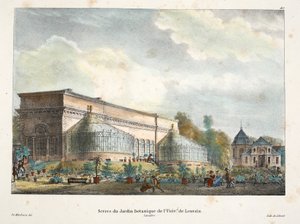 Kassen van de botanische tuin van de Universiteit van Leuven, ca. 1895
