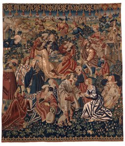 Wandtapijt met De Kamp van de Zigeuners, uit Vlaanderen, ca.1510