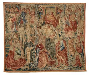 Wandtapijt, deel van een Credo-wandtapijt dat De Schepping van de Wereld uitbeeldt, gemaakt in Brussel, België, c.1500-10