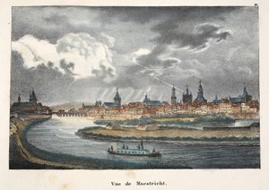 Uitzicht op Maastricht, ca. 1895 door Belgian School