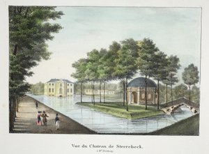 Uitzicht op Kasteel Sterrebeek, ca. 1895 door Belgian School