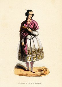 Jonge Mapuche meisje van de stad Concepcion, Chili