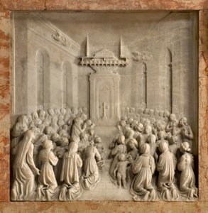 Crypte, Ark van de Heiligen Marcellinus en Peter Exorcist, Benedict Briosco 1506-08, Wonder van de Duiven door Benedetto Briosco