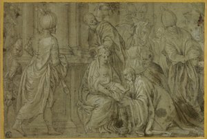 Aanbidding van de Wijzen door Benedetto Caliari