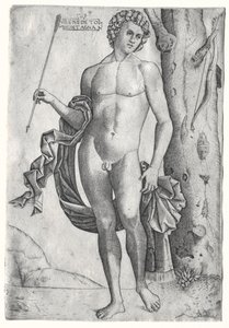 Man met een pijl, ca. 1515 door Benedetto Montagna