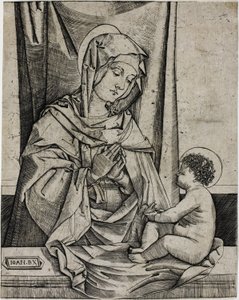 De maagd en het kind door Benedetto Montagna