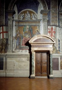 Sint Zanobius, Sint Laurentius en Sint Stefanus (Zaal van Lelies) (fresco)