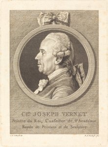 Claude Joseph Vernet door Benedict Alphonse Nicolet after Charles Nicolas Cochin II