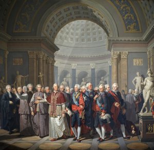 Gustave III van Zweden met paus Pius VI