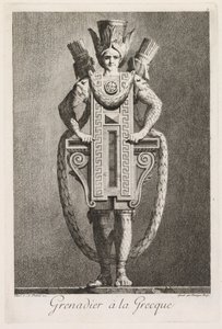 Mascarade à la Grecque: Grenadier à la Grecque Plaat 3, 1771 door Benigno Bossi