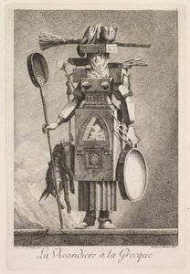 Mascarade à la Grecque: La Vivandière à la Grecque (Plate 2) door Benigno Bossi