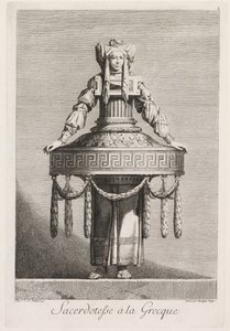 Mascarade à la Grecque: Sacerdotesse à la Grecque Plaat 8, 1771