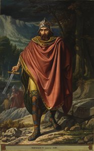 Portret van de Visigotische koning van Hispania Witteric (603-610) door Benito Soriano Murillo