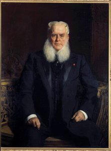 Portret van Alfred Chauchard (1821-1909), oprichter van de Louvre-winkels, verzamelaar, schenker van de Musees Nationals door Benjamin  Constant