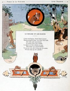 De Vos en de Druiven, illustratie uit 