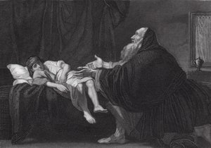 Elia wekt de zoon van de weduwe op door Benjamin (after) West