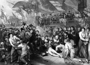De dood van Horatio Nelson door Benjamin (after) West