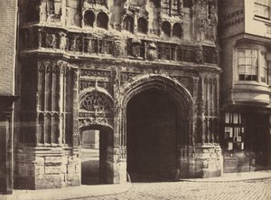 Christchurch Poort, Canterbury door Benjamin Brecknell Turner