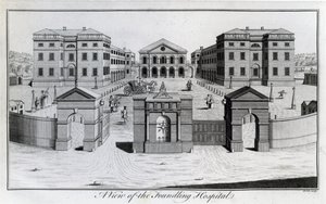 Een uitzicht op het Foundling Hospital, 1756