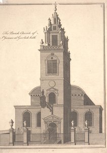 De Parochiekerk van St. James Garlickhythe door Benjamin Cole