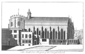 Het Zuidoostelijke Uitzicht van de Tempelkerk