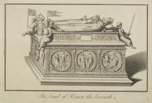 Uitzicht op het graf van Hendrik VII en koningin Elizabeth in de koningskapel in Westminster Abbey door Benjamin Cole