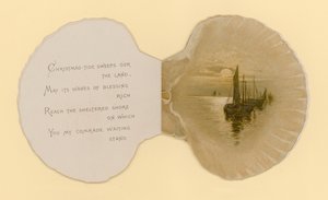 Illustratie voor boekje getiteld Zeeschelpen