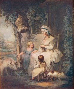 De deur van de boer, 1790 door Benjamin Duterrau
