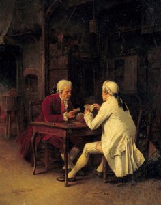 Kaartspelers door Benjamin Eugene Fichel