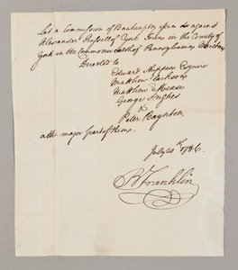 Faillissementscommissaris, 20 juli 1786