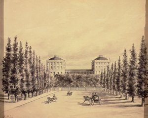 Capitool van de Verenigde Staten vanaf Pennsylvania Avenue, c.1814