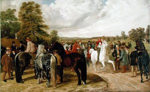 De Paardenmarkt, Southborough Common, naar een schilderij van John Frederick Herring Sr. door Benjamin Herring