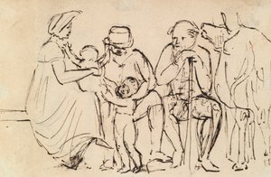Studie van Zittende Figuren door Benjamin Robert Haydon