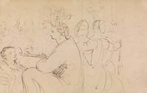 Studie van zittende figuren