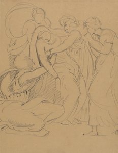 Studie van een dramatische scène door Benjamin Robert Haydon