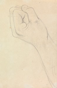 Studie van een hand, gebald tot een vuist door Benjamin Robert Haydon