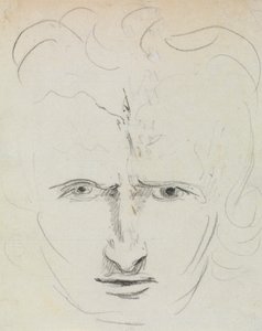 Studie van een Expressief Gezicht van een Man door Benjamin Robert Haydon