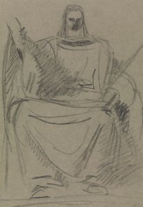 Studie van een Zittend Mannelijk Figuur