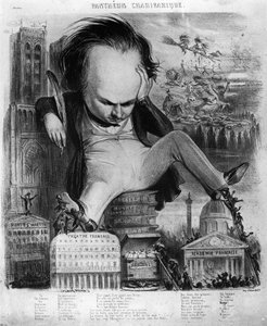 Karikatuur van Victor Hugo uit 