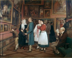 Boeren in het museum door Benjamin Vautier