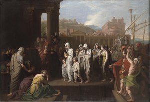 Agrippina Landt in Brundisium met de As van Germanicus