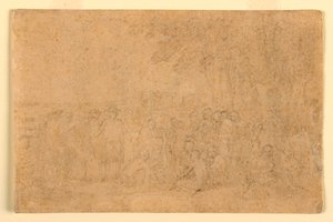 Tekening, Schets voor "Penns Verdrag", 1772 door Benjamin West
