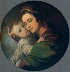 Mevrouw West en kind door Benjamin West