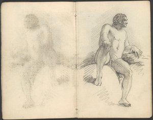 Schetsboek van figuur- en compositiestudies