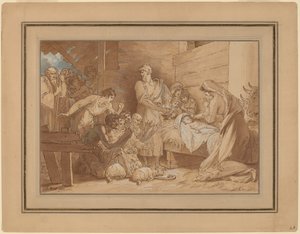 De Aanbidding van de Herders door Benjamin West