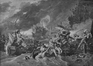 De Slag bij La Hogue door Benjamin West