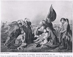De Dood van Generaal Wolfe, 13 september 1759, illustratie uit 